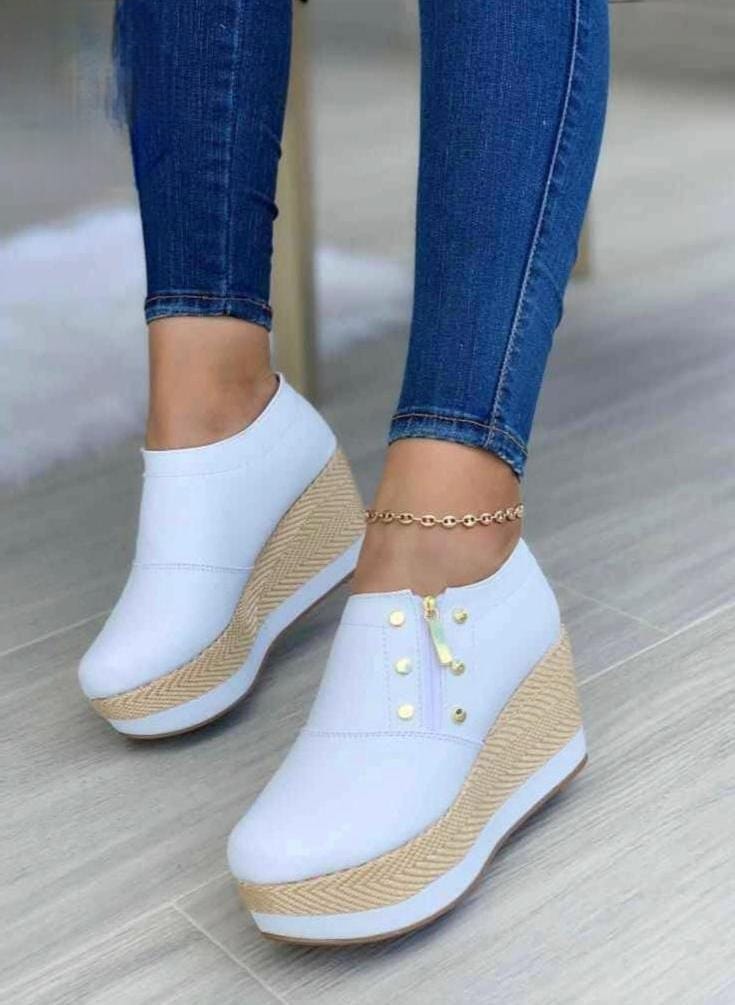 Tacones Suela Yute Casuales Dama Cómodos
