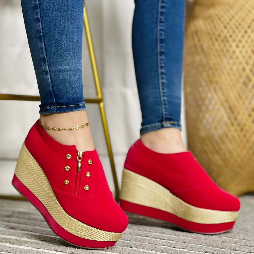 Tacones Suela Yute Casuales Dama Cómodos