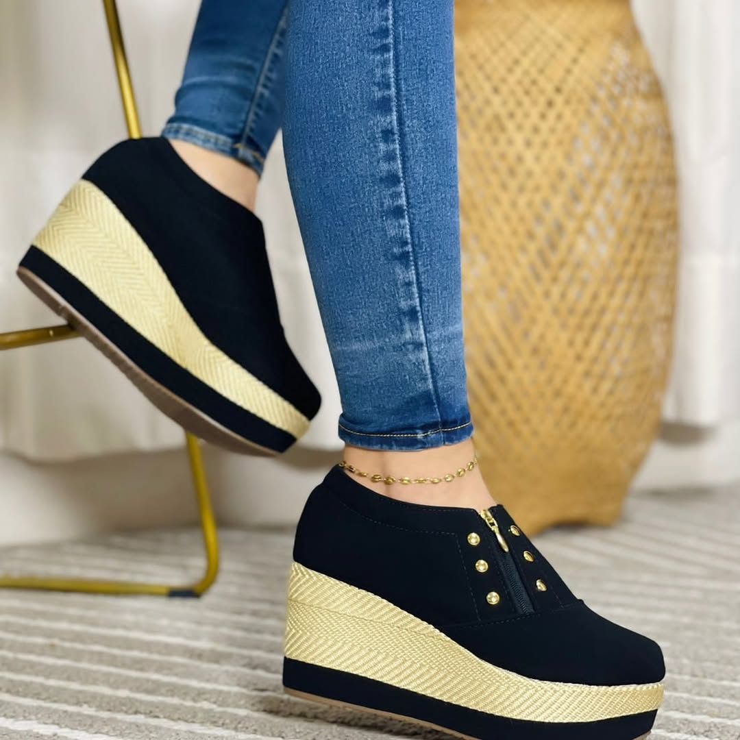 Tacones Suela Yute Casuales Dama Cómodos