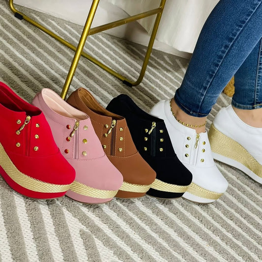 Tacones Suela Yute Casuales Dama Cómodos
